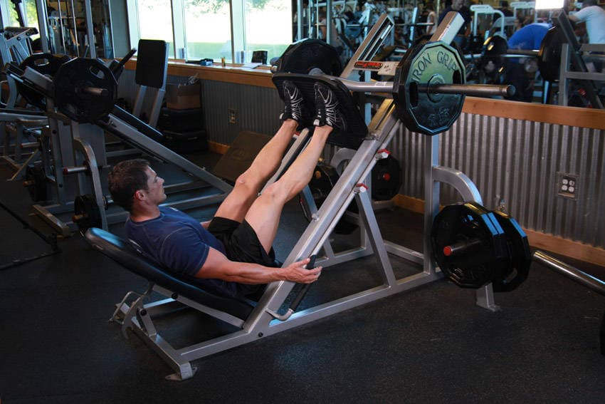 45-Degree Leg Press starting position