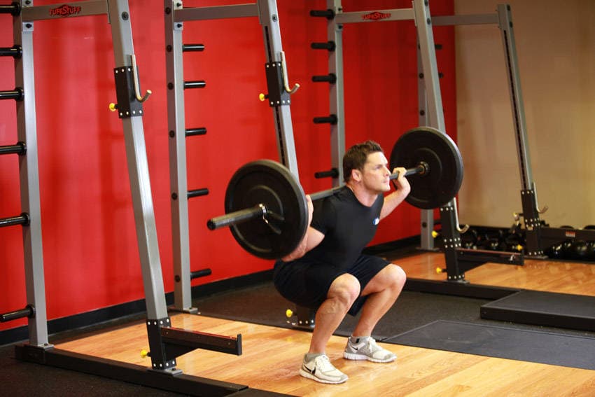 Barbell Back Squat finishing position