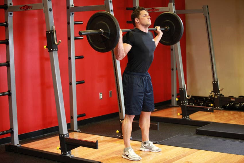 Barbell Back Squat starting position