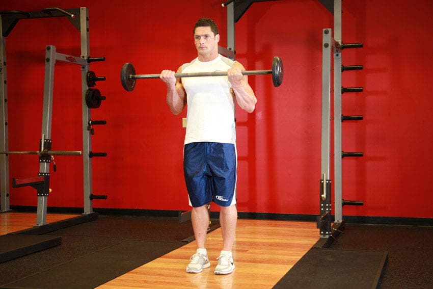 Barbell Curl finishing position