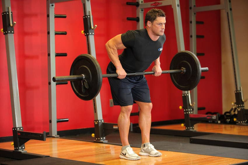 Barbell Row finishing position