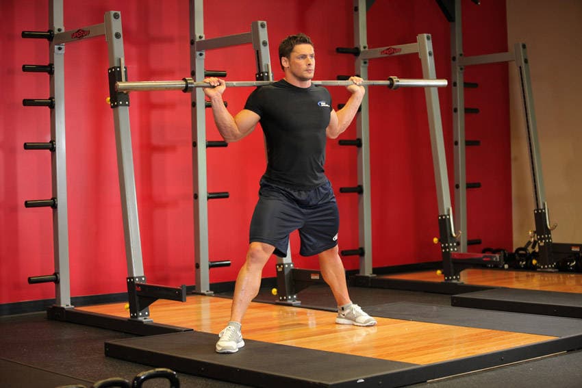 Bulgarian Split Squat starting position