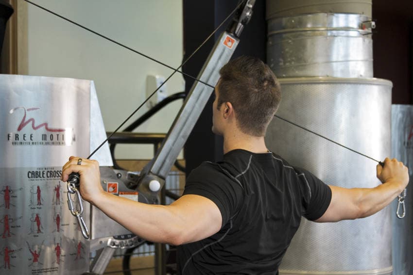 Cable Rear-Delt Fly finishing position