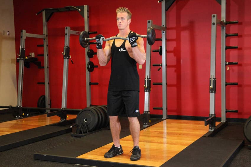 EZ-Bar Curl finishing position