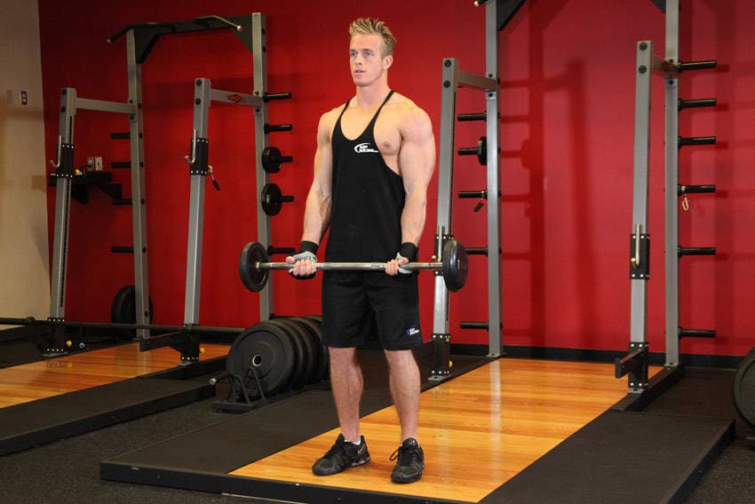 EZ-Bar Curl starting position