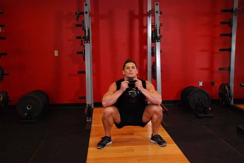 Goblet Squat finishing position