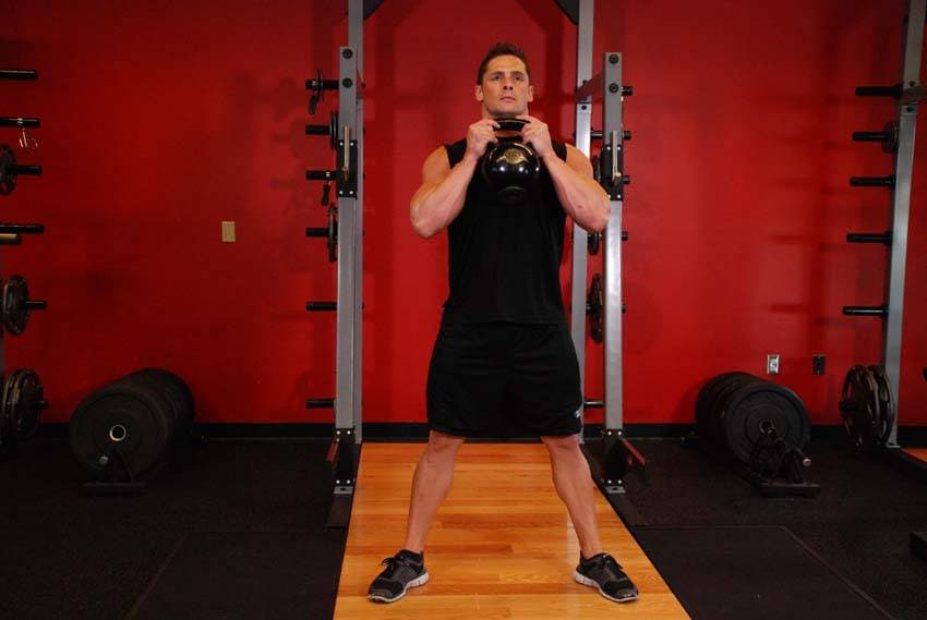 Goblet Squat starting position