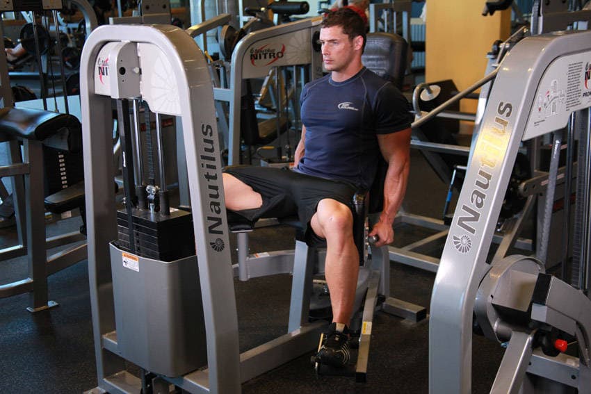 Hip Abduction Machine finishing position