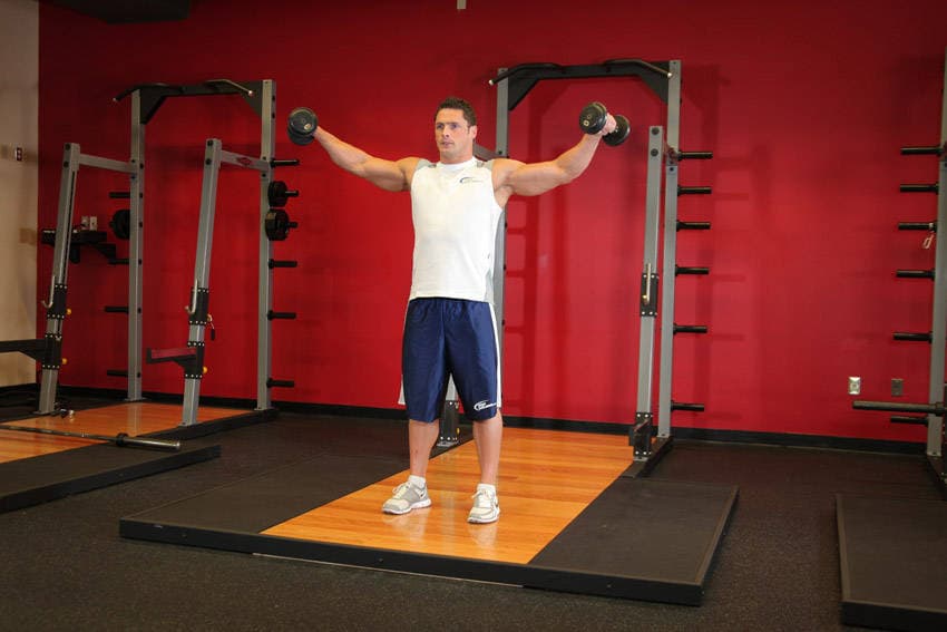 Lateral Raise Machine finishing position