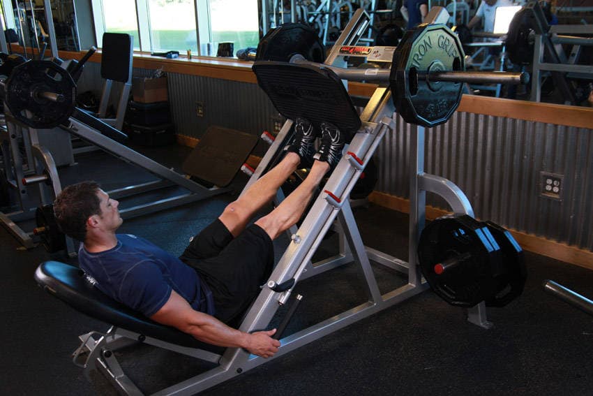 Leg Press Calf Press finishing position