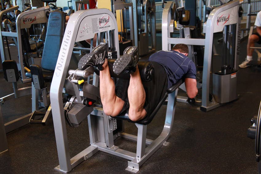 Lying Leg Curl finishing position