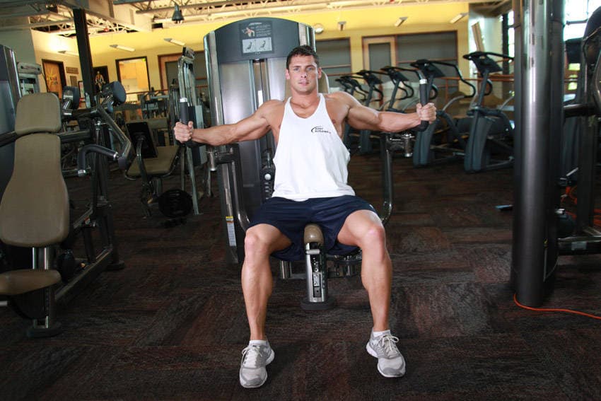 Pec Deck finishing position