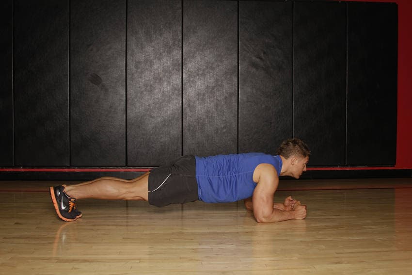 Plank finishing position
