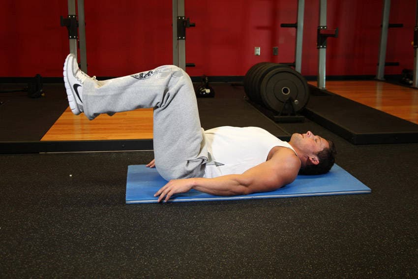 Reverse Crunch starting position