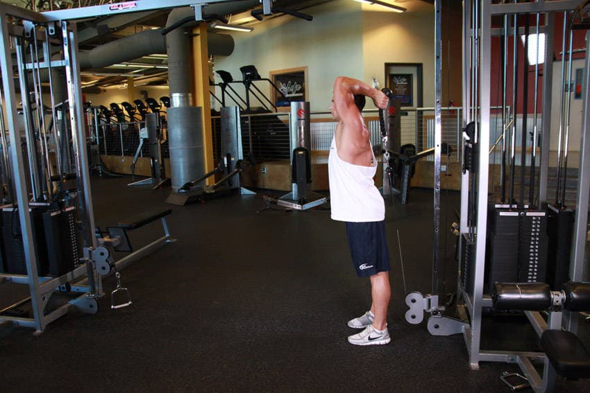 Rope Overhead Extension starting position