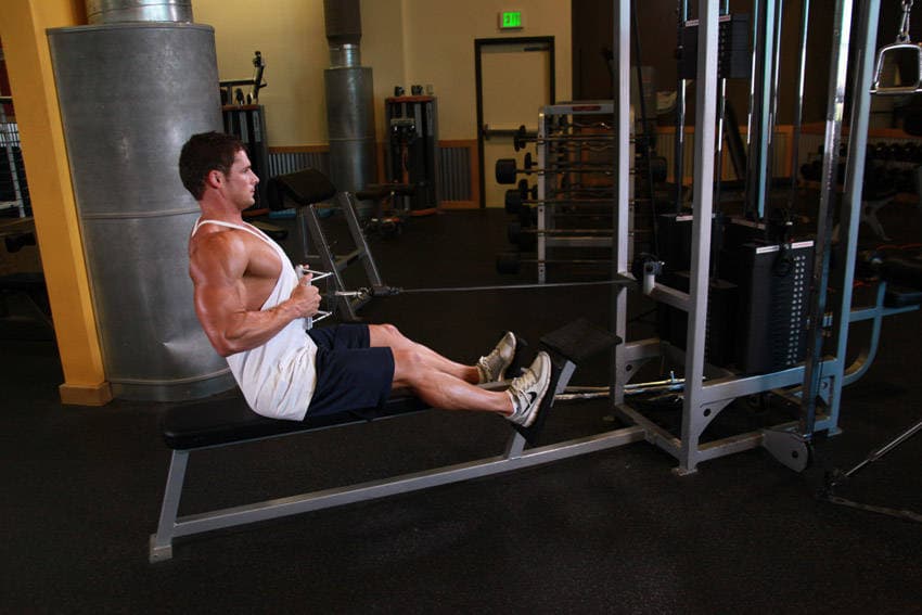 Seated Cable Row finishing position