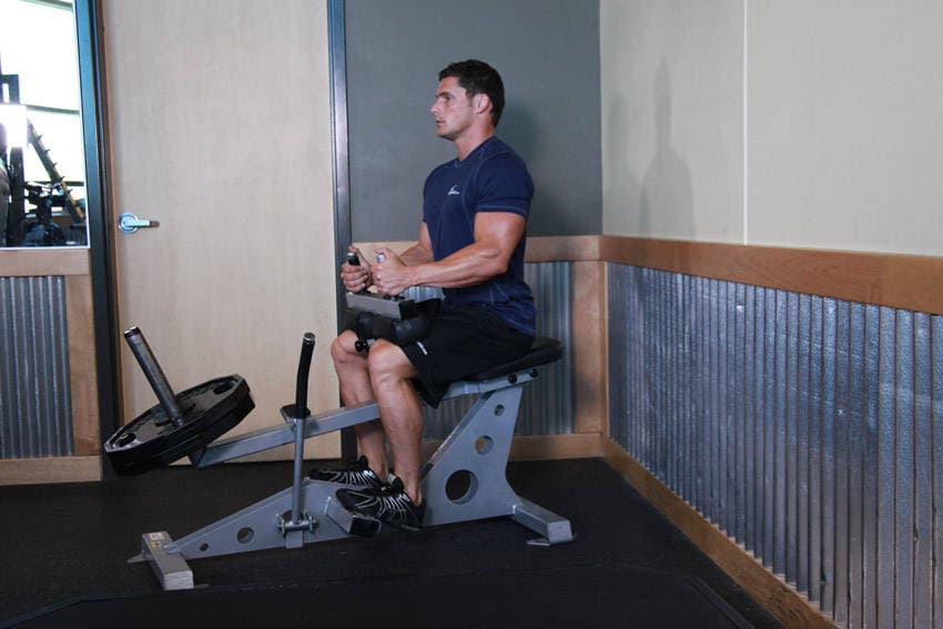 Seated Calf Raise starting position