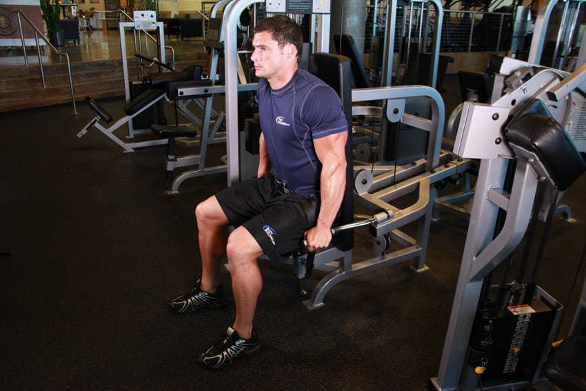 Seated Dip Machine finishing position