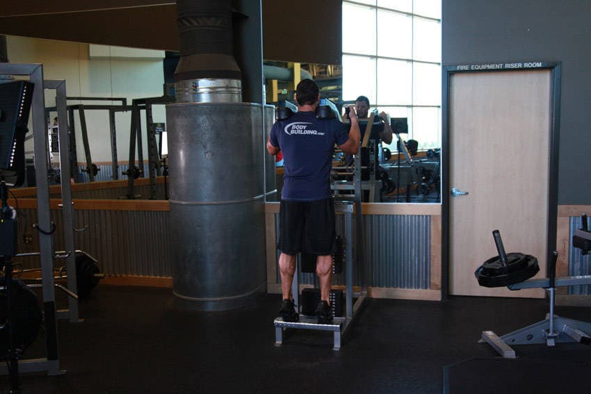 Single-Leg Calf Raise finishing position