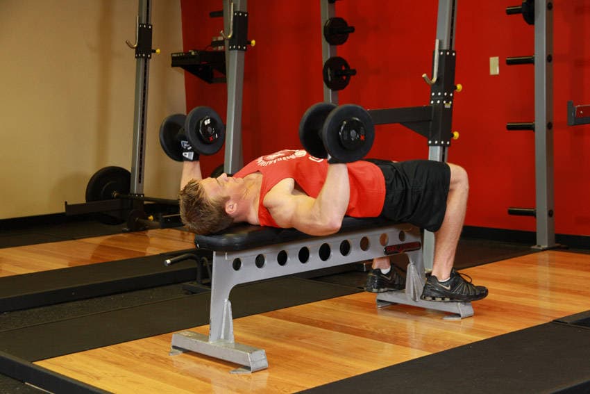 Smith Bench Press starting position