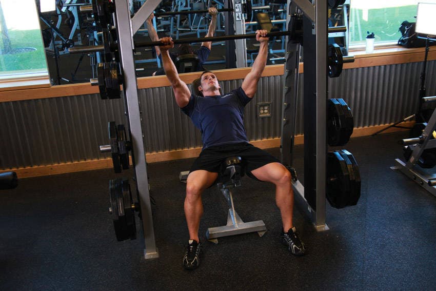 Smith Incline Press finishing position