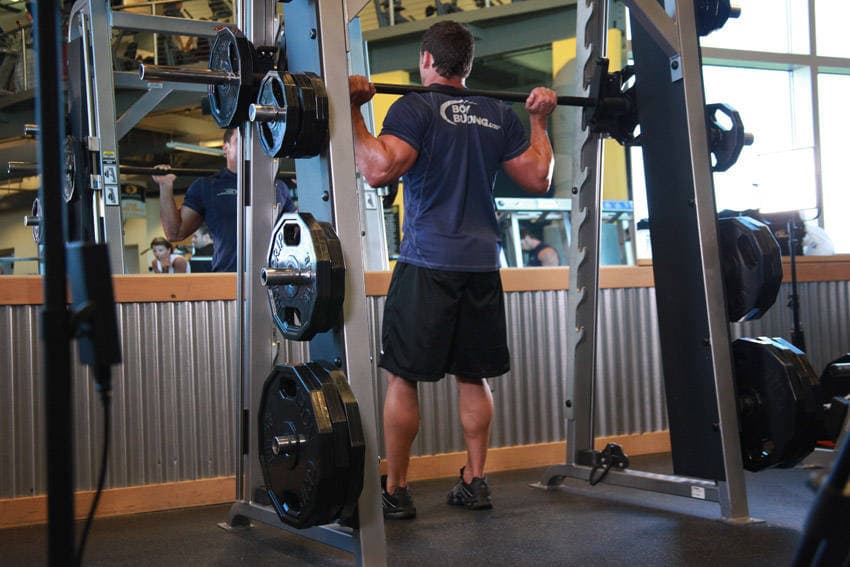 Smith Squat finishing position