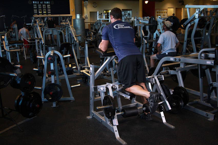 Standing Single-Leg Curl starting position