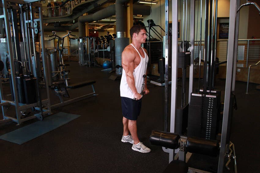 Straight-Bar Pressdown finishing position