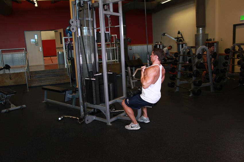 Underhand Lat Pulldown finishing position