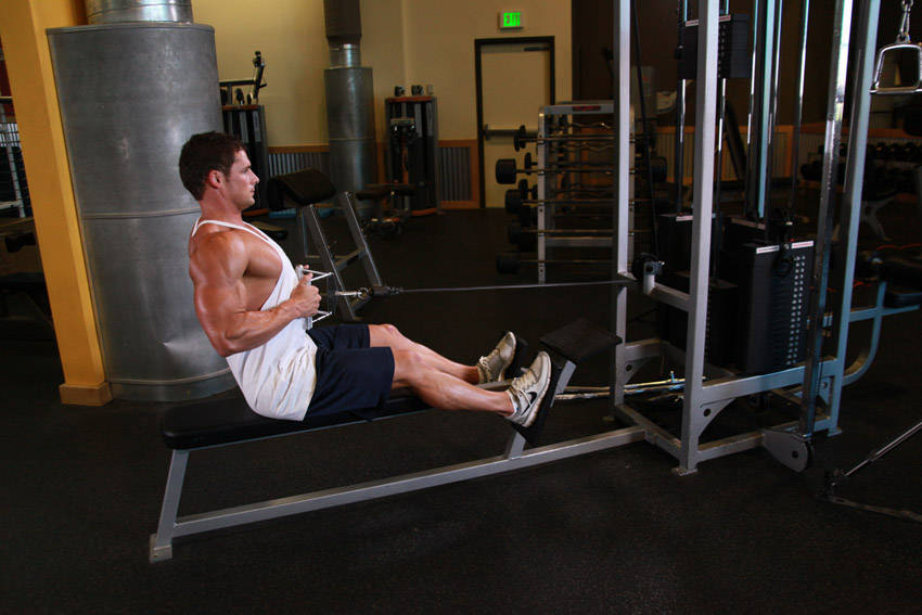 Seated Cable Row finishing position